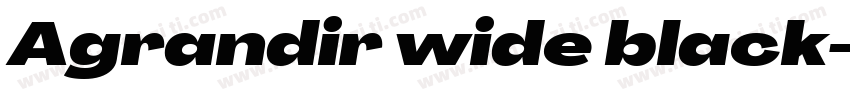 Agrandir wide black字体转换